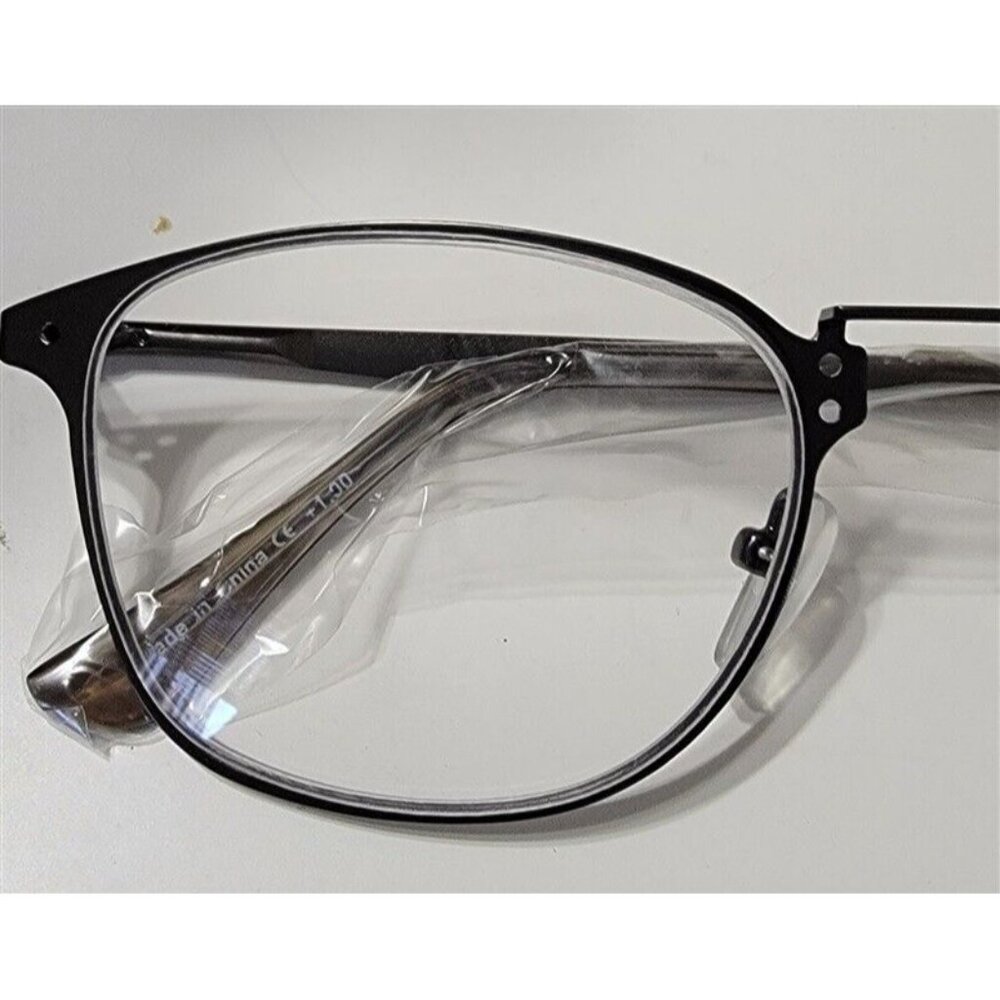 NWT EyeKepper Unisex Gunmetal Gray Round Reading Glasses 1.0 115229